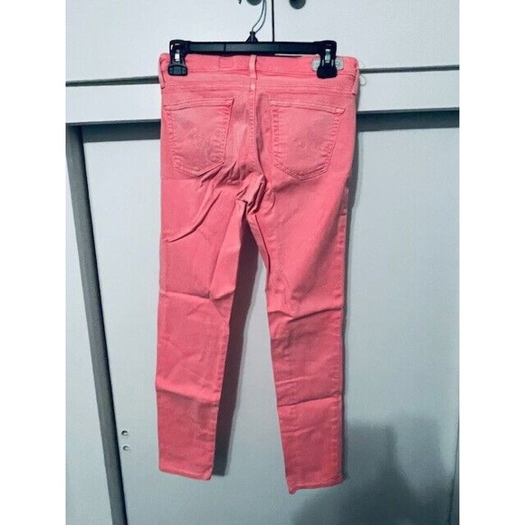 AG Adriano Goldschmied Jeans Womans 27R Pink The Stevie Ankle Slim Straight - Picture 3 of 16